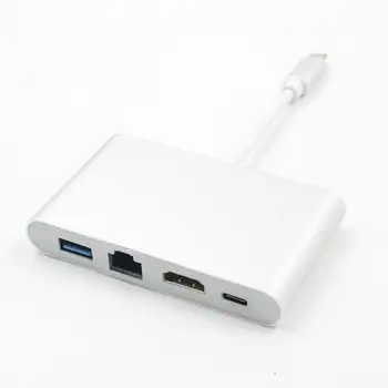 

Double Yi USB 3.0 USB 3.1 TypeC Adapter Digital AV Adapters Video Converter+Type-C USB C to HDMI 4K+Gigabit Ethernet (RJ45 Port)