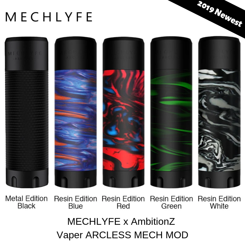 

In stock!!!MECHLYFE x AmbitionZ VapeR ARCLESS MECH MOD FOR 18650/20700/21700 Battery 510 Thread vs VGOD Elite MECH MOD