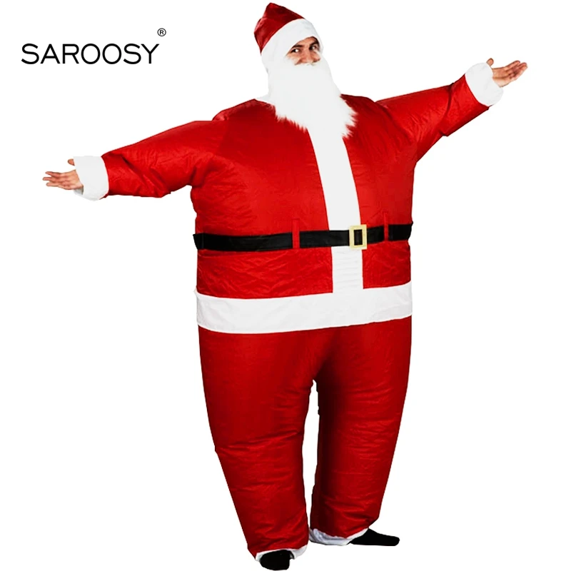 SAROOSY New Santa Claus Inflatable Costumes Christmas Cosplay Costume