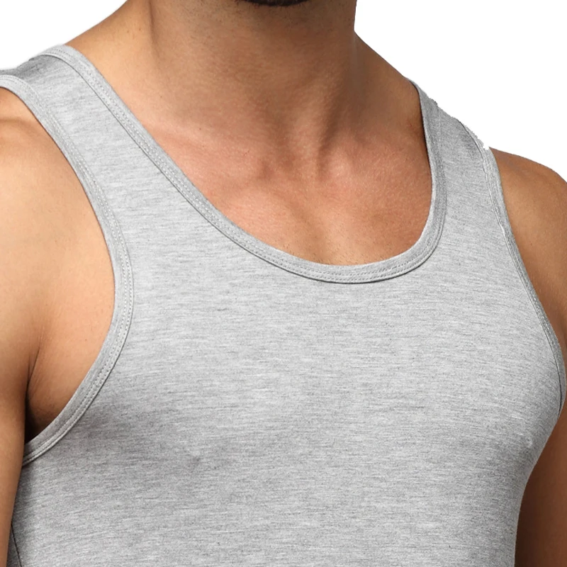 Для Мужчин's Безрукавки для женщин Фитнес T рубашка 93% хлопок удобные Для мужчин без рукавов Круглый Средства ухода за кожей шеи Эластичность