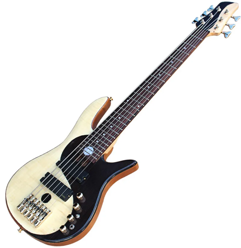 

Factory 6 Strings Electric Bass Guitar with Taiji Pattern,Rosewood Fretboard,24 Frets,Golden Hardwares,can be customized