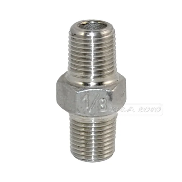 1/8 &quotMale x 1/8&quot Male Шестигранная ниппель из нержавеющей стали SS304 резьбовые фитинги