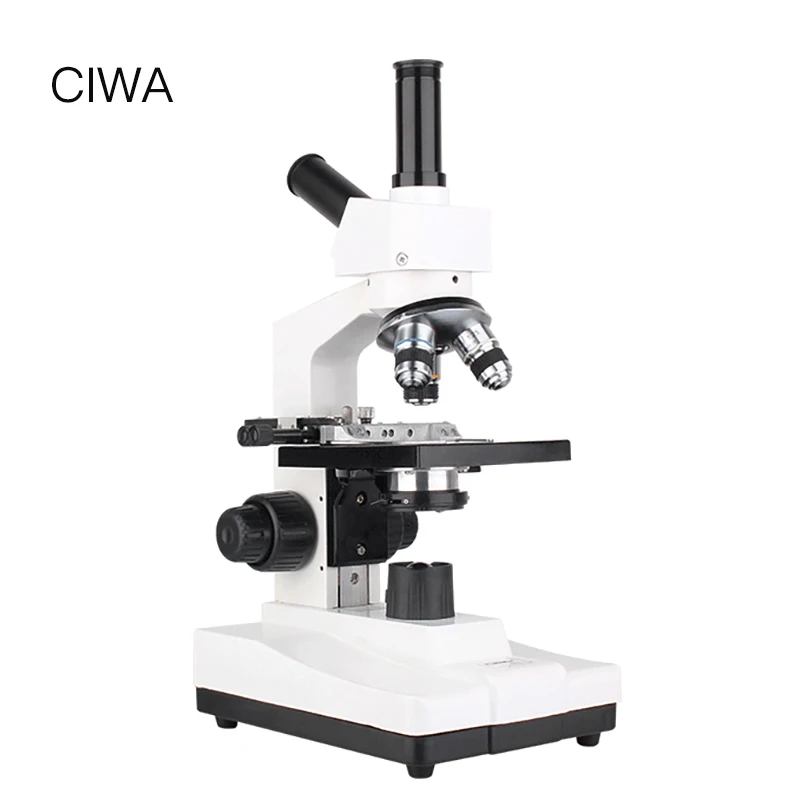 CIWA Профессиональный 1600X биологический микроскоп бинокулярный бинокль HD исследовательский обучающий светодиодный монокулярный HD микроскоп с подсветкой