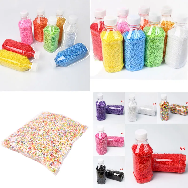 

DIY Snow Mud Particles Accessories Slime Balls Small Tiny Foam Beads For Floam Filler For DIY Supplies 2-4mm