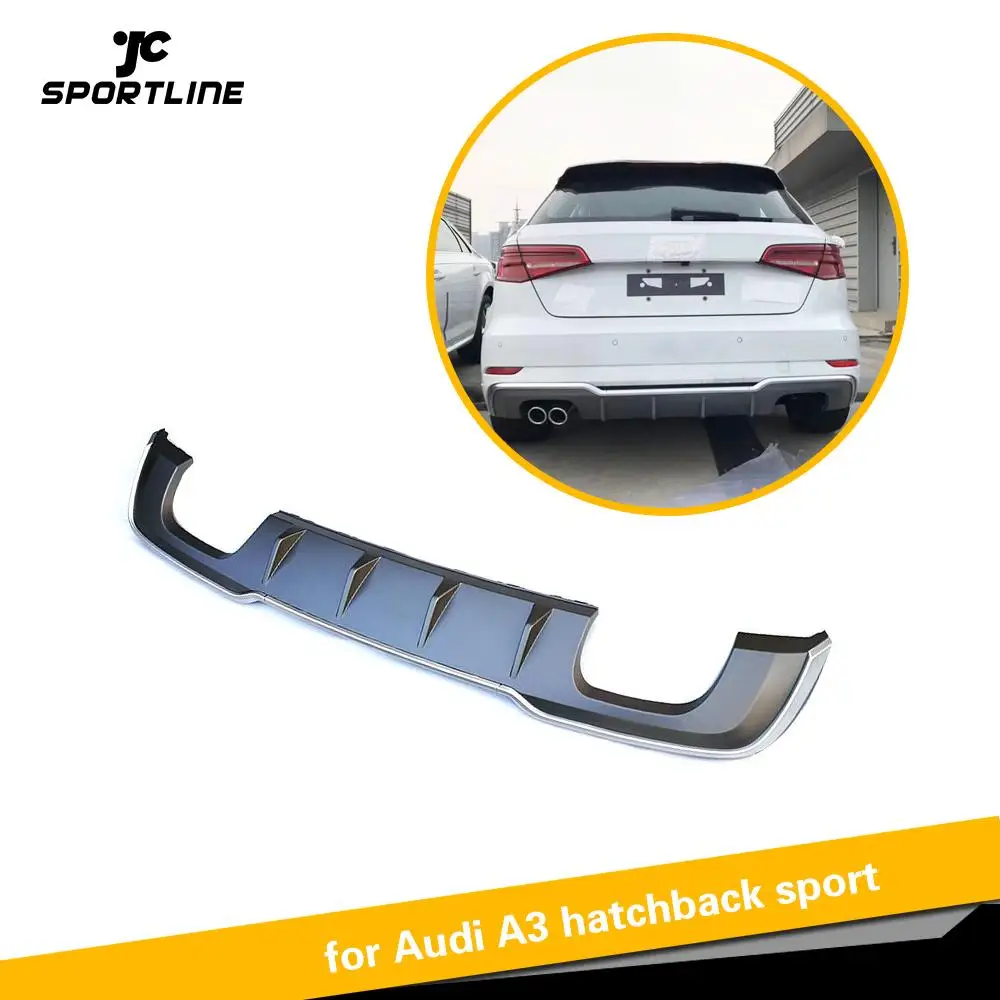 

Car Rear Diffuser Spoiler for Audi A3 S-line Hatchback 2 Door 2017 - 2019 Car Rear Bumper Diffuser Lip PP
