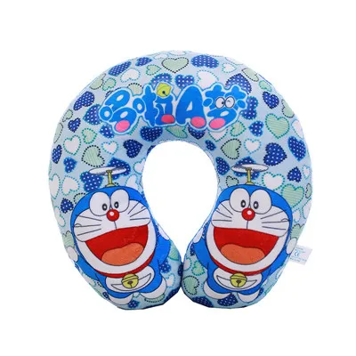 Мультяшная u-образная подушка для шеи, украшение для дома, полипропиленовая хлопковая Подушка для сна, подушка для шеи, подушка для автомобильных путешествий - Цвет: Doraemon