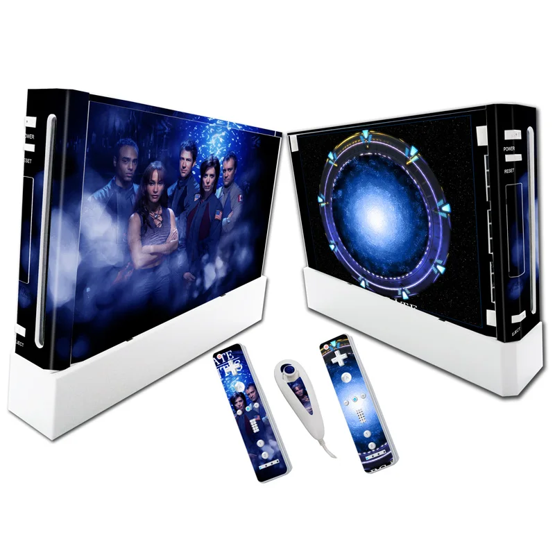 

For W ii Console Cover with Remotes Controller Skins For Nintend w ii skin sticker for w ii skin---0127