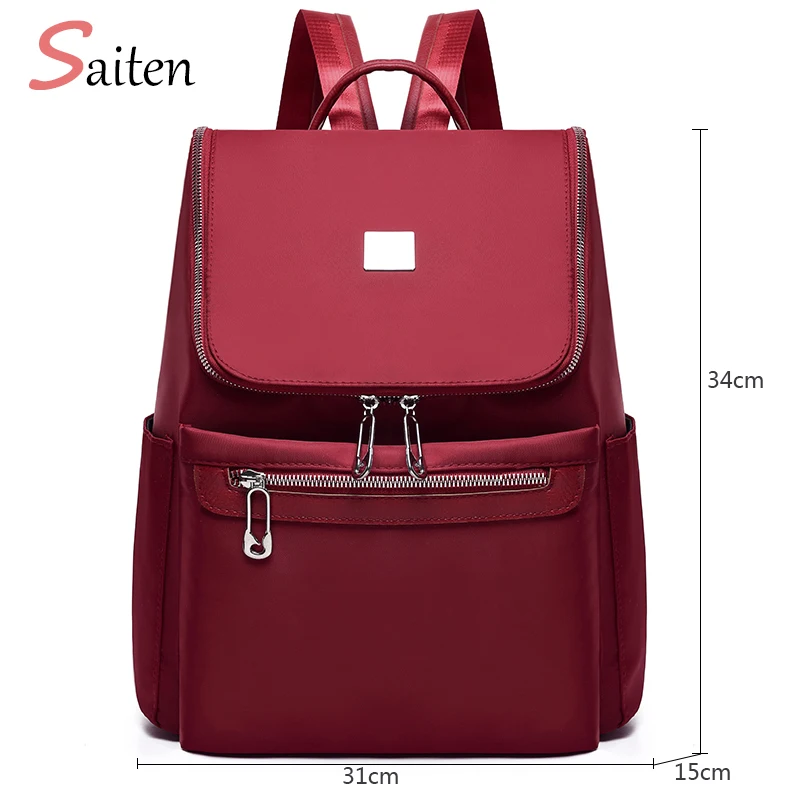 cheap New Female Rucksack High Capacity Waterproof Oxford Women Backpack Zipper School Bag For Teenagers Girls Multifunction Backpack