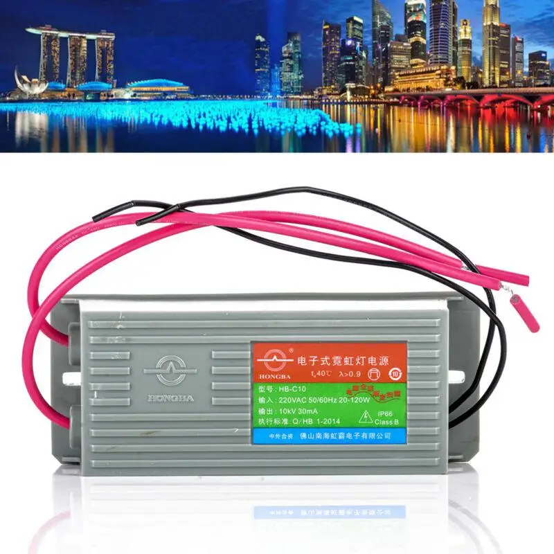 

Neon Light Sign Electronic Transformer 30mA Load Neon Light Power Supply Rectifier HB-C10 220V