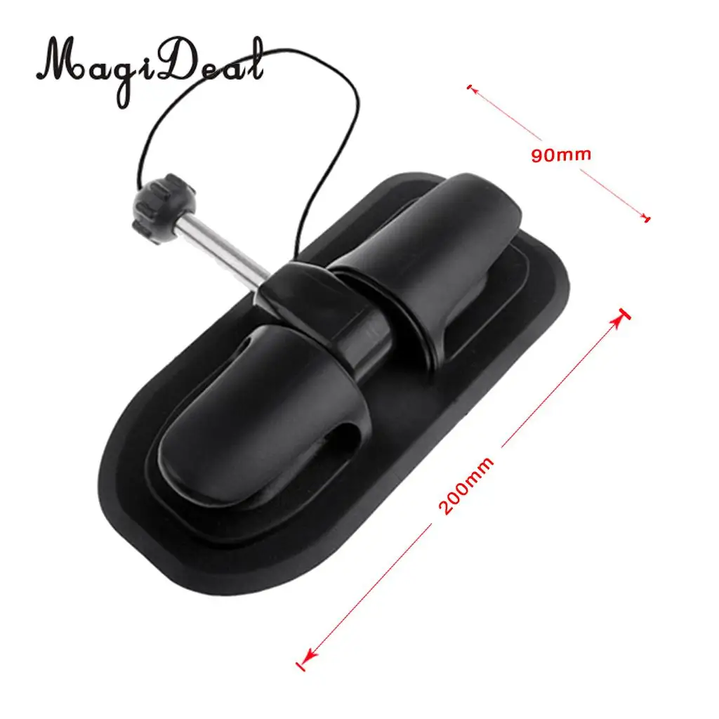 MagiDeal Strong Durable 2Pcs Inflatable Boat Oar Lock Patch Kayak Watercraft Replacement Part for Canoe Raft Dinghy Supply Black