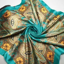Women 90*90cm satin Square Scarf High Quality Imitated Silk Satin Scarves Shawl Hijab 2014 fashion style