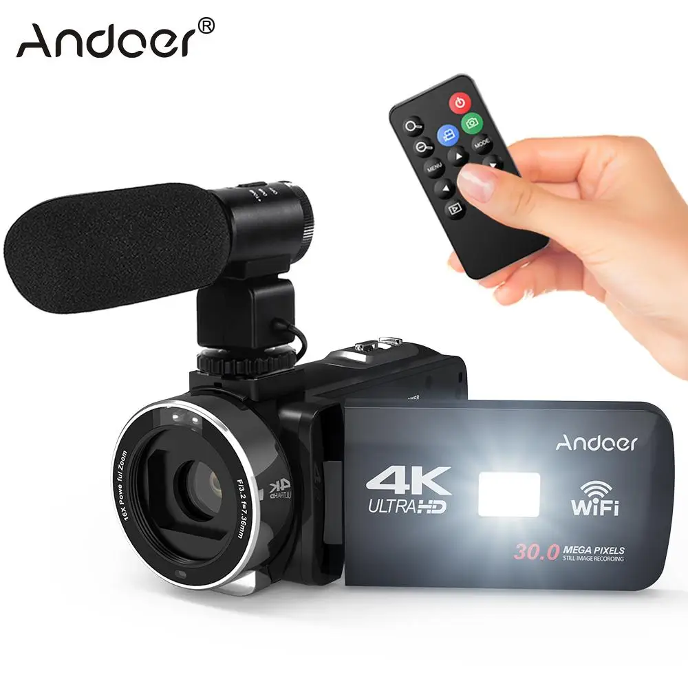 Andoer 4K Ultra HD WiFi Digital Video Camera Camco