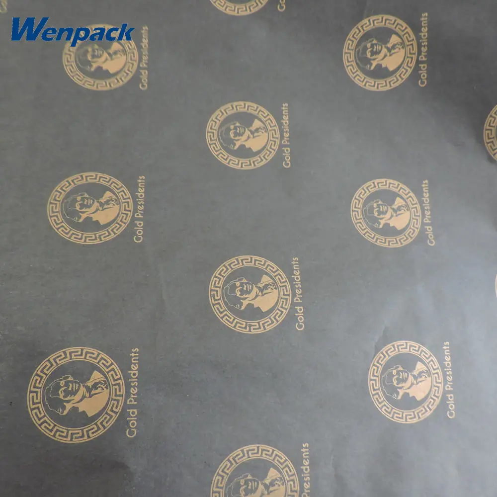

custom printed logo gift wrapping tissue paper with packaging