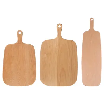 

Wooden Cheese Board and Pizza Board with Handle-Kitchen Chopping Blocks Cutting Board for Meat Cheese Bread and Vegetables