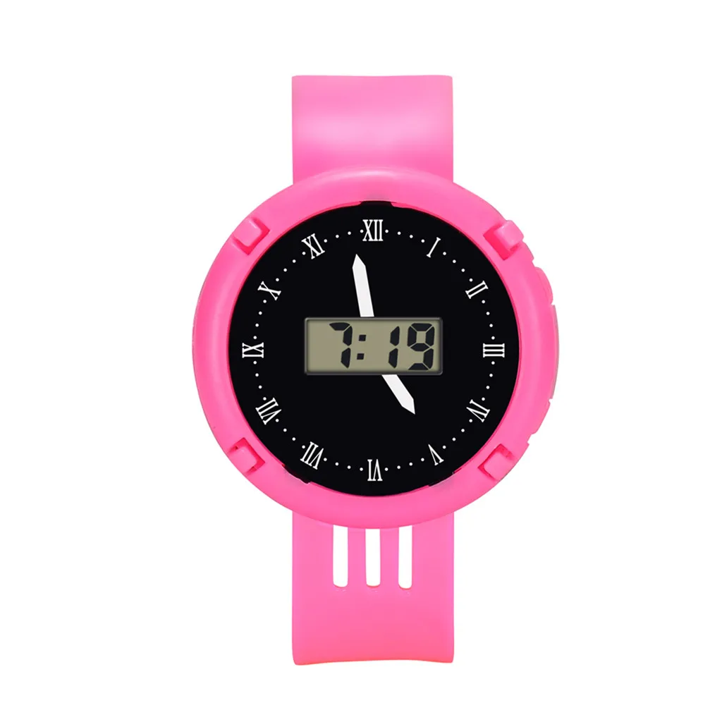 Детский Аналоговый Цифровой спортивный светодиодный водонепроницаемый наручные часы для девочек, новинка, W - Цвет: D