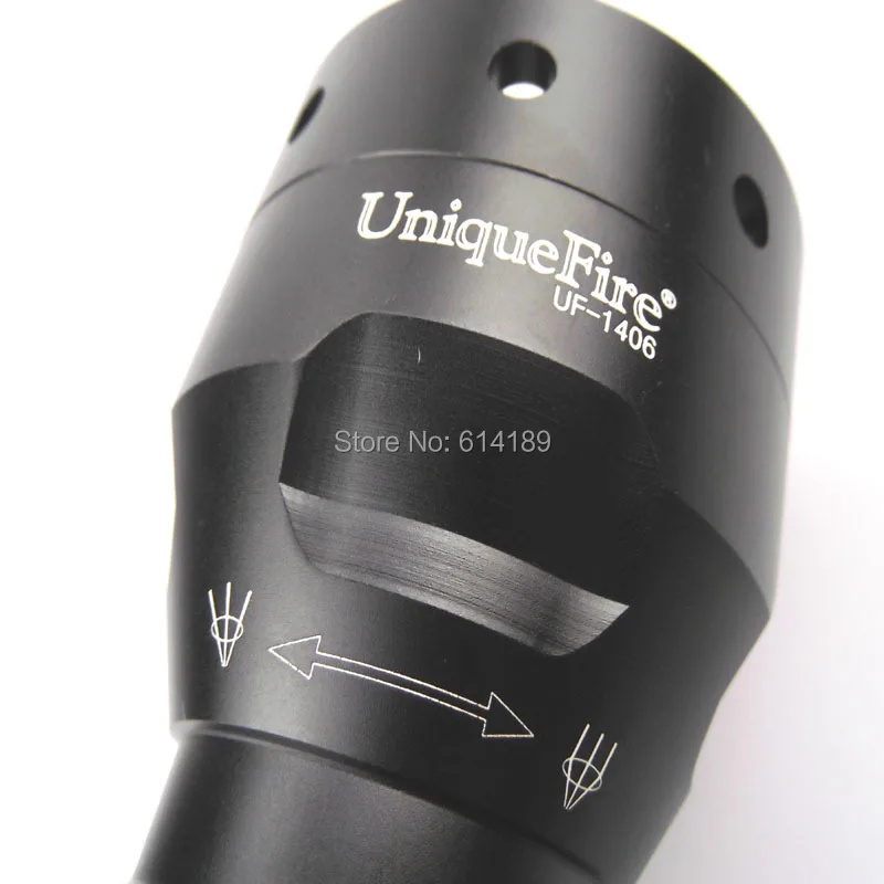 UniqueFire UF-1406 CREE XM-L2 1200lm 5-режим масштабирования светодиодный фонарик(2x18650