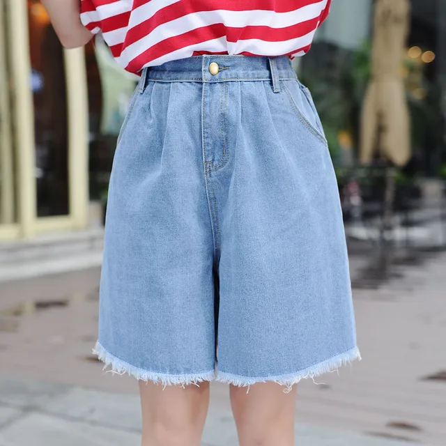 Women Denim Fashion Biker Shorts Plus 