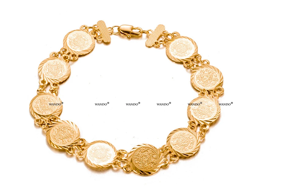 Wando Дубай/Эфиопский/Африканский женский подарок ювелирные изделия Романтический браслет с сердечком ювелирные изделия золотой цвет b8