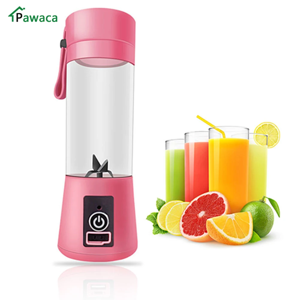 

380ml Portable Eletric Rechargeable Mixer Fruit Mixing Machine Usb Juicer Cup Blender With Charger Cable