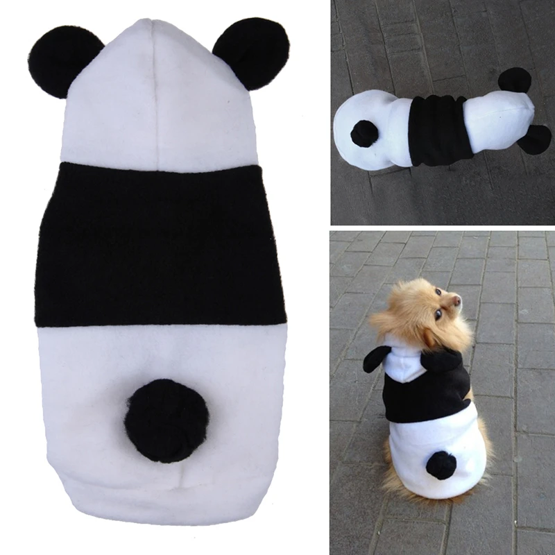 Disfraz de oso Panda para perro, ropa de invierno con capucha y orejas de lana, abrigo cálido para mascota pequeña, Chihuahua, cachorro, chaqueta encantadora|Abrigos y chaquetas para perro| -