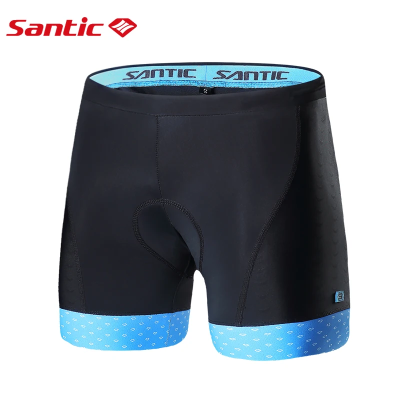 Женские велосипедные шорты Santic с подкладкой 1/4 дюйма Coolmax 4D Pad имитирующие луну из