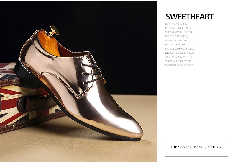 Men Casual Shoe Oxfords Casual Mens Shoes Large Sizes 12 PU Patent Leather Oxford Shoes For Men Fashion Dress Wedding Shoe Party (2)