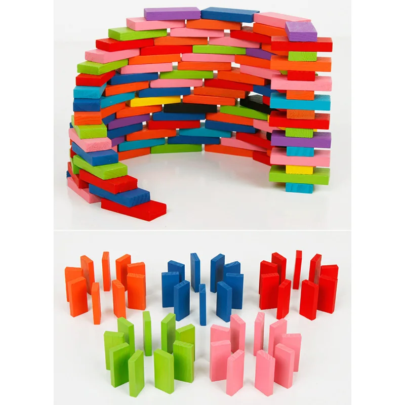 120 PCS Domino,Colorful Wooden Building Blocks, Funny Board Game For Children With Free Shipping 120 PCS Domino,Colorful Wooden Building Blocks, Funny Board Game For Children With Free Shipping