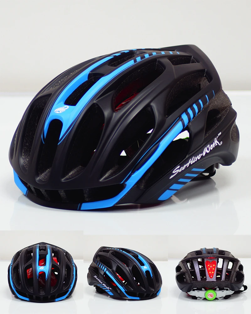 Мужские взрослые Mtb Горный шоссейный велосипедный шлем светодиодный предупреждающий свет велосипедный шлем bicicleta carretera