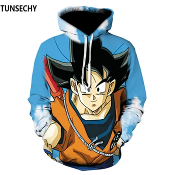 

New autumn and winter 2018 3D printing dragon ball sun wukong hooded wholesale and retail