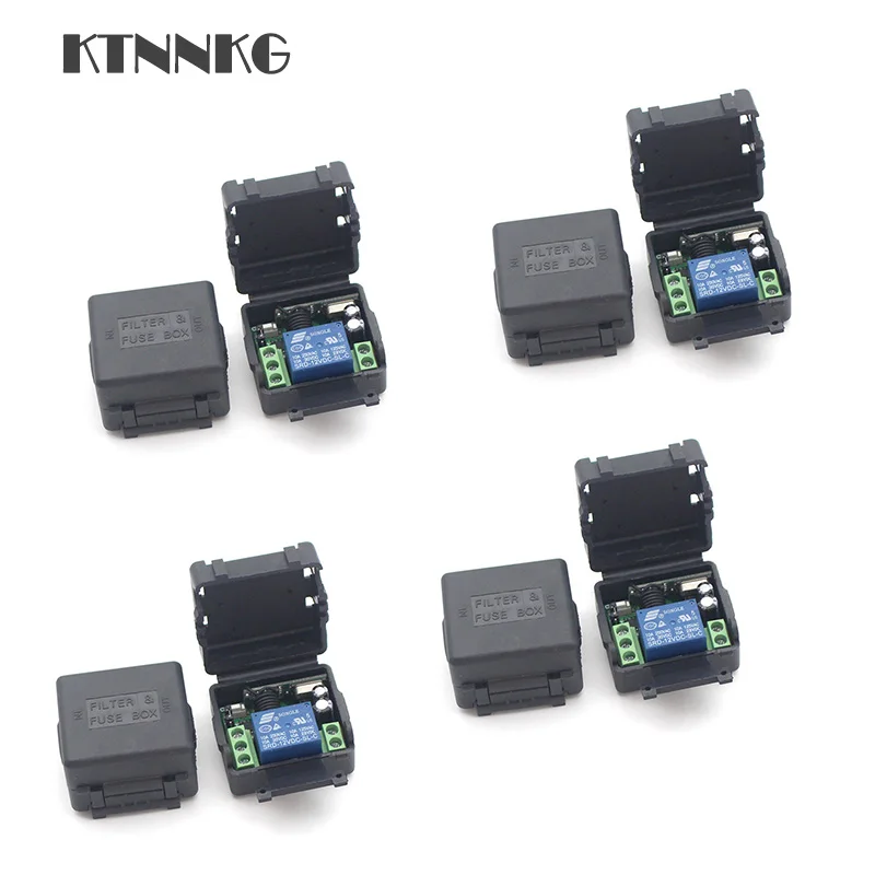4pcs/set DC 12V 1Gang Remote Relay Module Wireless Electronic Door