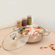 Нержавеющая сталь трения блюдо электромагнитная печь Универсальный Реюньон любовь суп горшок рыбные весы дно трения блюдо бассейна