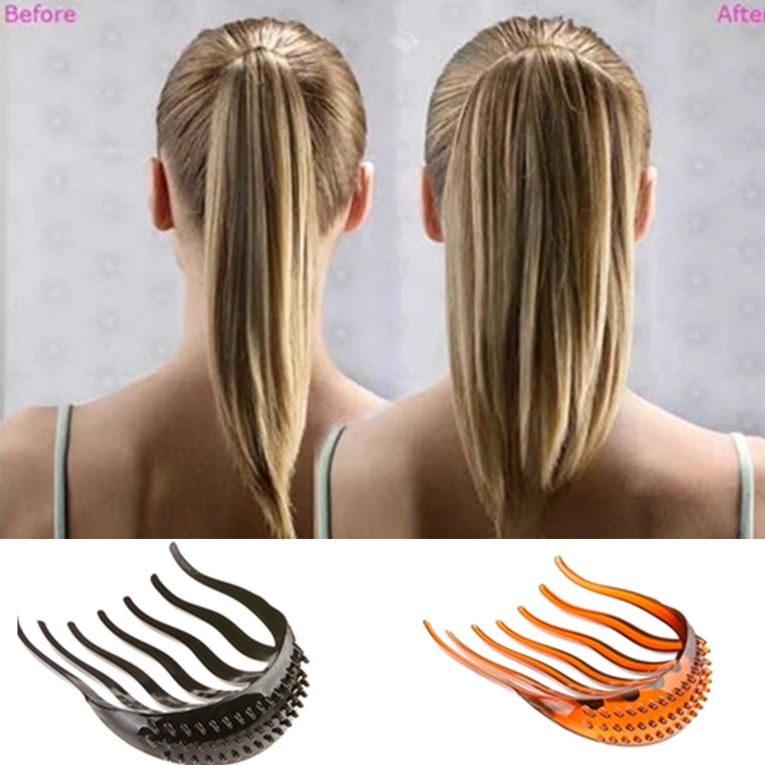 054 46 De Réductiondame Fille Outils Volume Inserts Pince à Cheveux épingles à Cheveux Bouffant Queue De Cheval Peigne Poignées Chapeaux Ornements