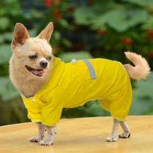 Дождевик для маленьких собак водонепроницаемый дождевик для собак куртка для щенка Светоотражающая одежда для домашних животных для чихуахуа Французский бульдог