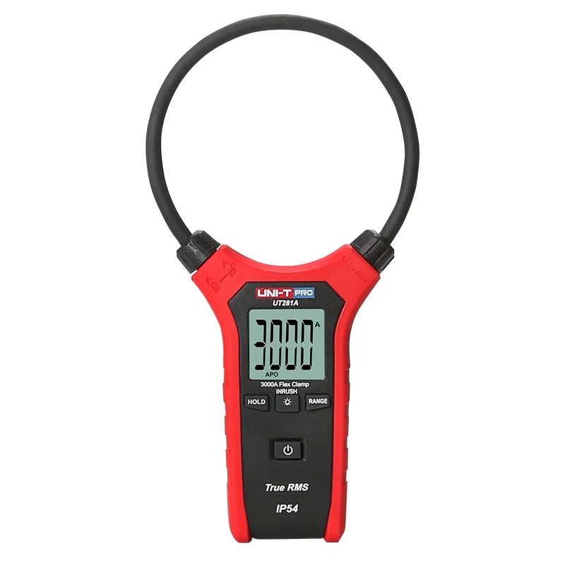 

UNI-T UT281A Smart AC 3000A Digital Flexible Clamp Meter Multimeter Handheld Voltage Current Resistance Frequency Test Backlight