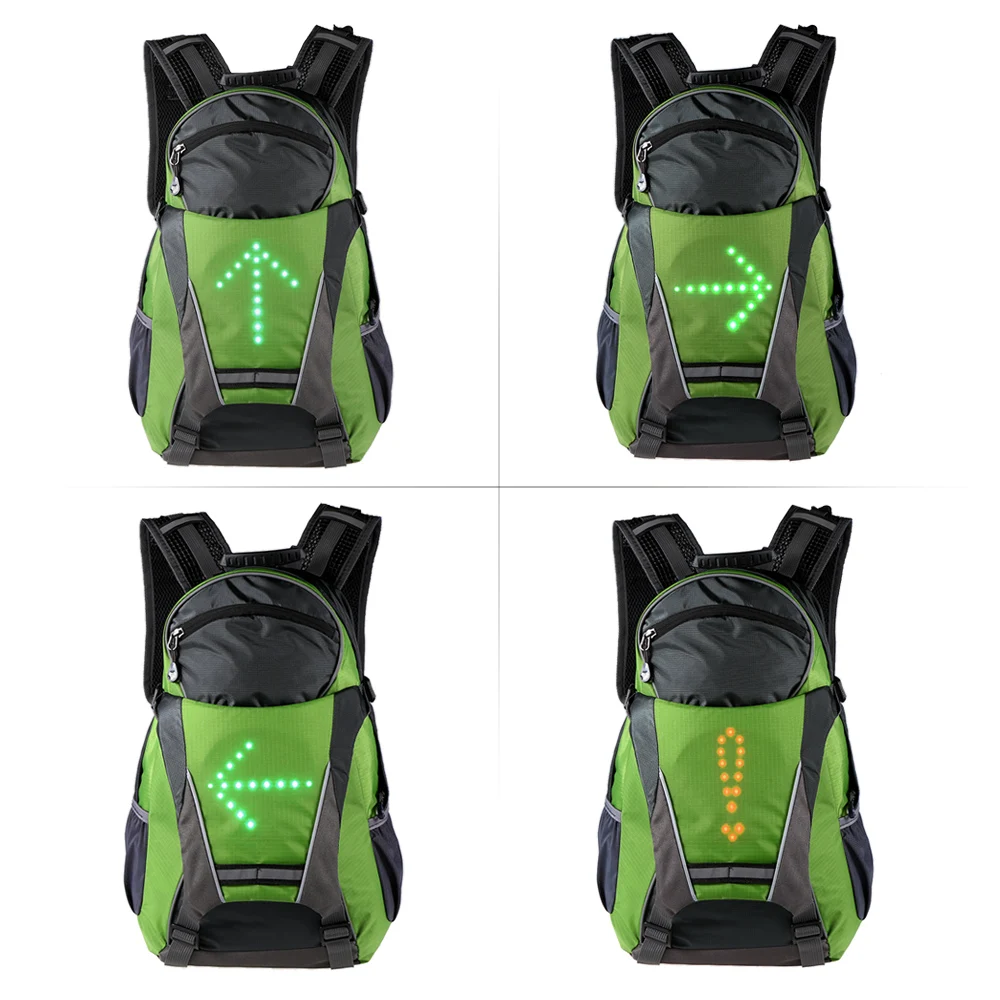 Cheap Lixada 18L Cycling Bicycle Bike Backpack LED Turn Signal Light Reflective Bag Pack Outdoor Safety Night Riding Running Camping 15