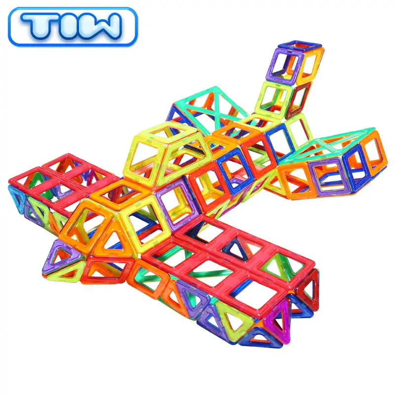 

TIW Kids Toys 32PCS Enlighten Block Educational Magnetic Designer Toy 3D DIY Construction Magnets Plastic  Building Blocks
