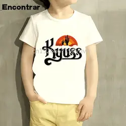 Дети рок-группы Kyuss модный дизайн для маленьких мальчиков/футболка для девочек Дети смешной короткий рукав топы Дети милые футболки, HKP779