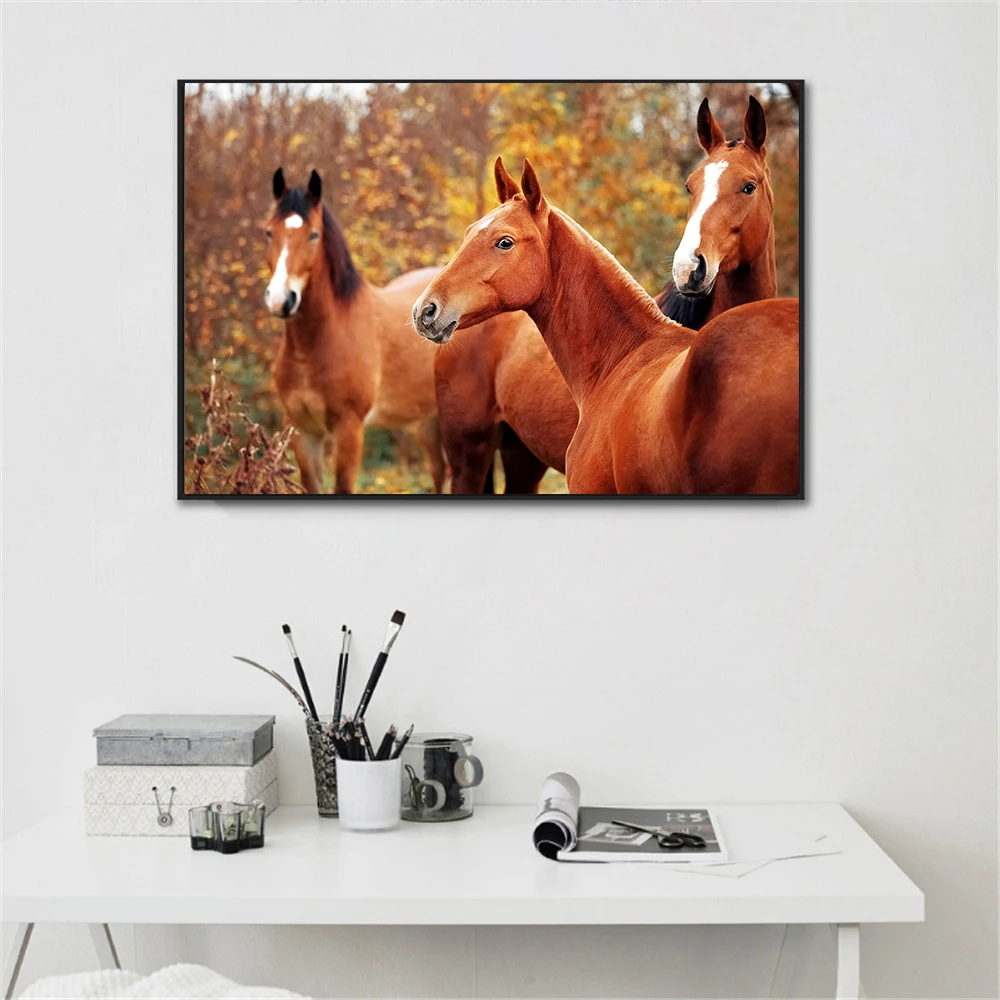 Horse Poster Animal Print Wall Pictures for Living Room Decoration Home Bedroom Decor Kitchen Scandinavian Abstract Oil Painting | Дом и сад