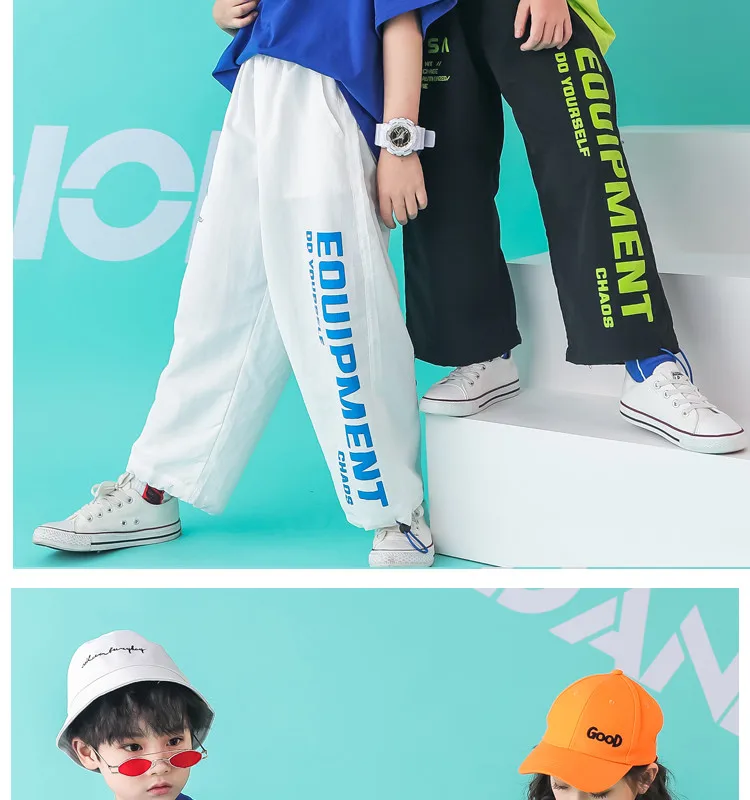 Children's clothing for boys Girls Set summer 2019 hip hop streetwear t shirt pants Childhood clothes summer clothes for kids girl (5)