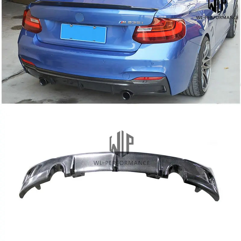 

F22 Carbon Fiber Rear Lip Bumper Splitter Diffuser Car Styling for BMW 2 Series F22 MT Car Body Kit 2014-UP