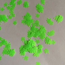 Неоновые зеленые устойчив к растворителям клещи Блестки для ногтей наклейки