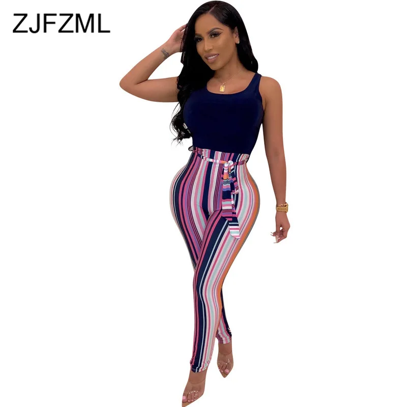 قوس قزح مخطط طباعة ثوب فضفاض إمرأة بذلة الصيف يا الرقبة أكمام نحيل طويل ارتداءها عارضة عارية الذراعين شاح قلم رصاص عموما قوس قزح مخطط طباعة ثوب فضفاض إمرأة بذلة الصيف يا الرقبة أكمام نحيل طويل ارتداءها عارضة عارية الذراعين شاح قلم رصاص عموما