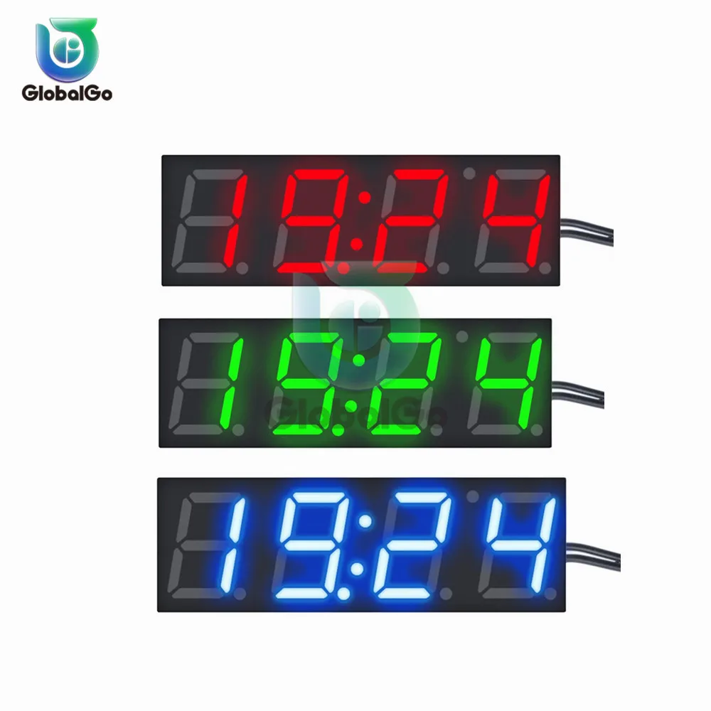 

3In1 LED Clock Voltage Temperature Digital Display Module Voltage Temperature Detector Mini Thermometer Thermograph Voltmeter