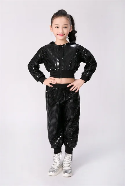 SONGYUEXIA Children Dance Costume Jazz Wear New Style Sequin hip hop