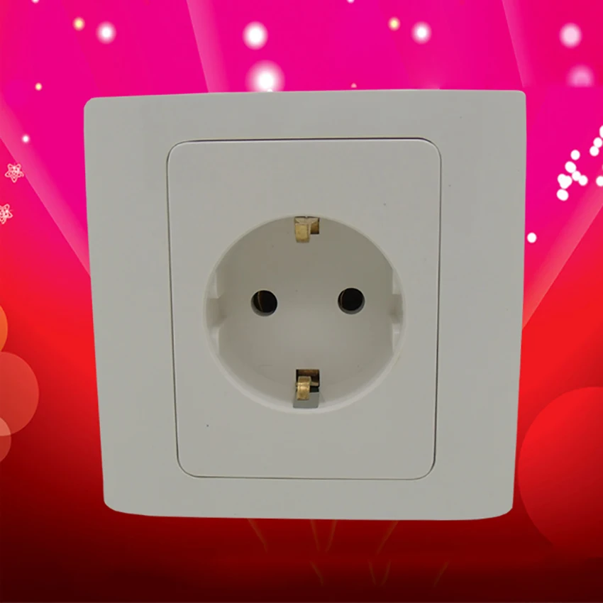 Europe Standard Wall Surface Plug White Square Shape Electrical Sockets 250V 16A Charger Adapter | Обустройство дома