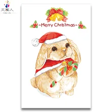 Детская масляная краска для девочек по номерам, Детский Рождественский подарок, милый рисунок животных, Раскраска по номерам кролик и кошка масляная краска