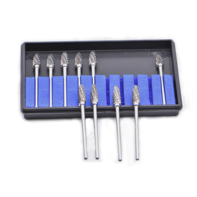 10 pcs tungsten carbide burs steel dental burs diamond burs dental lab