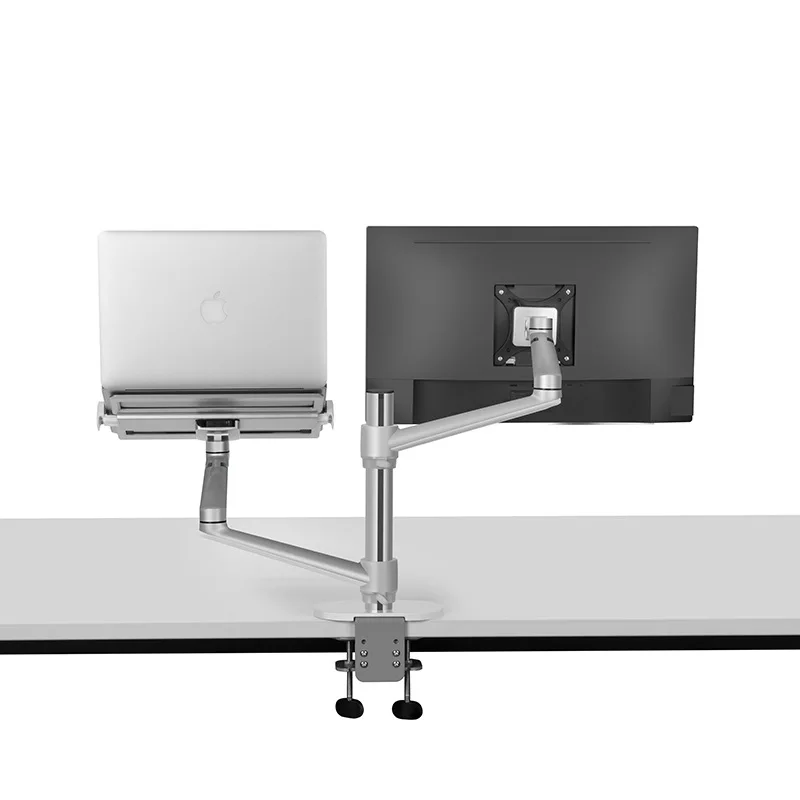 Ergonomia de Prata de Alumínio Suporte do Portátil de Mesa Suporte de Mesa Barra de Coluna de Montagem do Computador Monitor Movimento Completo Ol-3l 10 -17 32 - Image 2