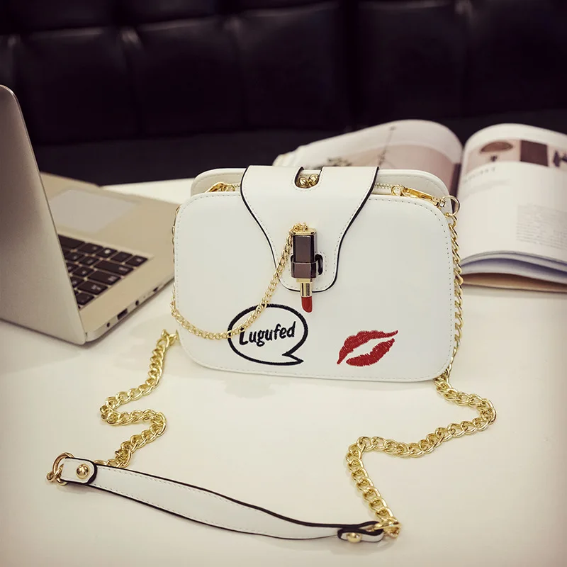 

2019 New Fashion Female Square Bag High quality PU Leather Women's Designer Luxury Shoulder bag white/black/pink Messenger bag