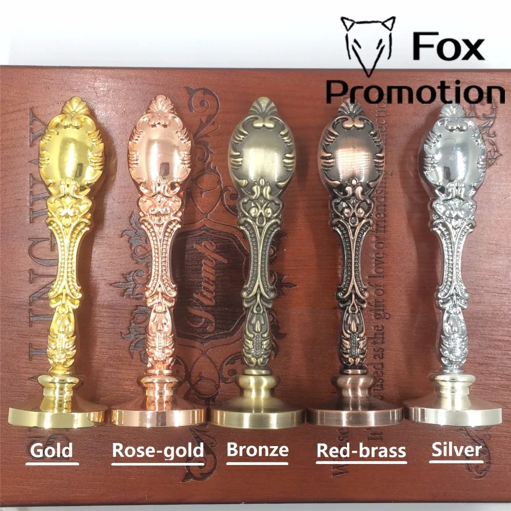 Beste Gecoat Vintage Pauw metalen lakzegel stempel aangepast met logo, roestvrij 5 kleuren, league DIY gift oude stempel Hoge Kwaliteit